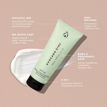 Avocado Zinc Sunscreen SPF 50